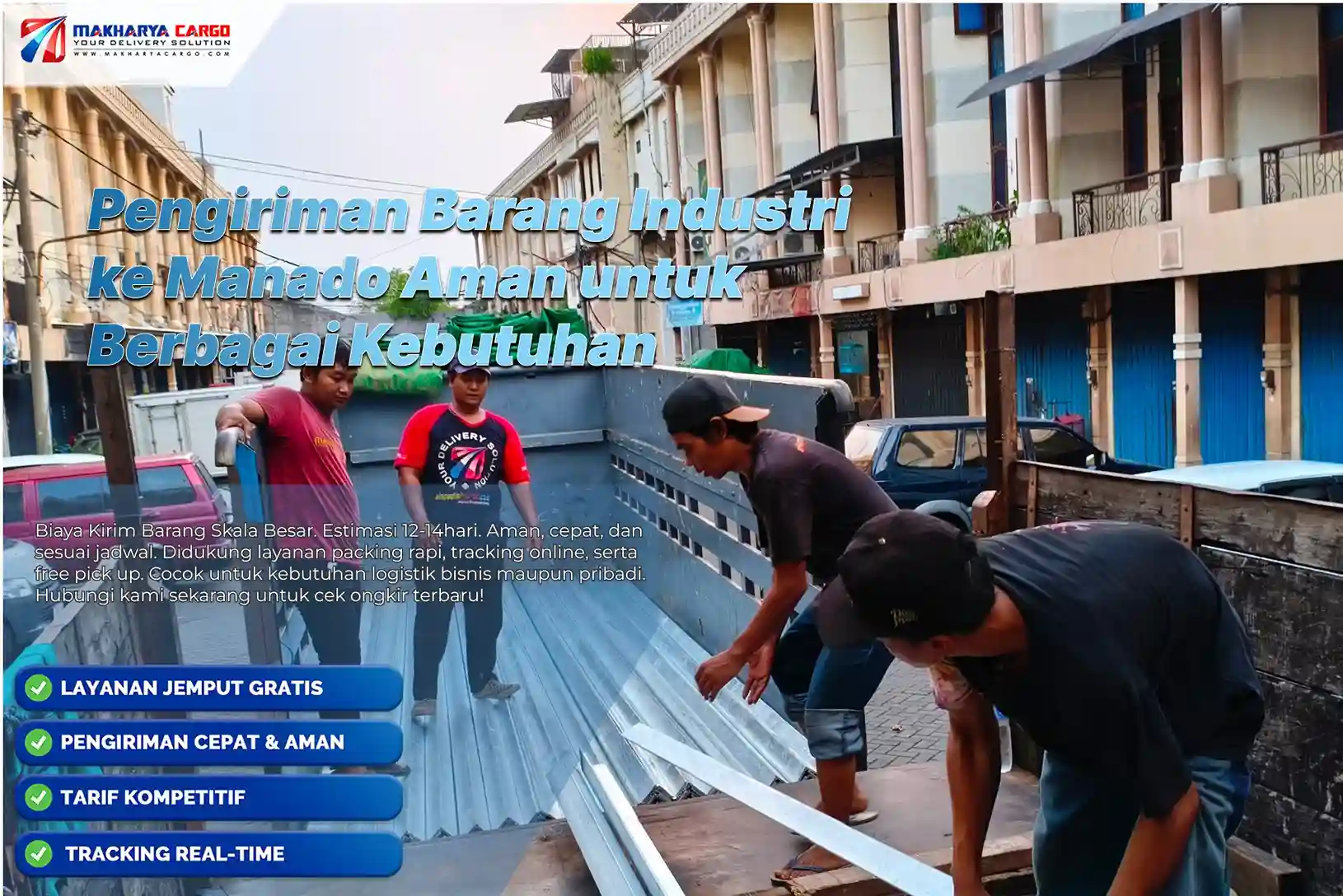 Pengiriman Barang Industri ke Manado menggunakan layanan cargo profesional untuk mendistribusikan mesin dan peralatan industri secara aman.