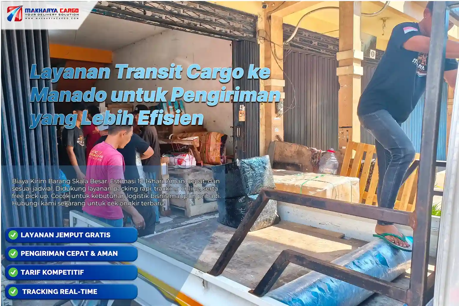 Layanan Transit Cargo ke Manado untuk distribusi barang antarpulau yang aman dan efisien.