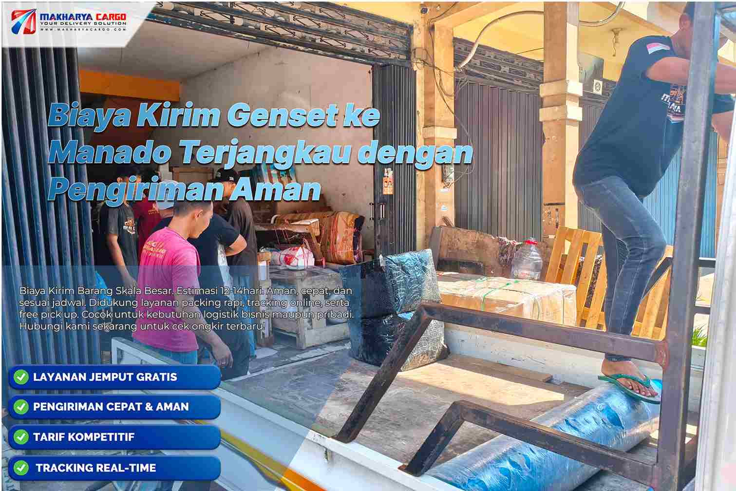 Biaya Kirim Genset ke Manado dengan layanan cargo aman dan tarif transparan.