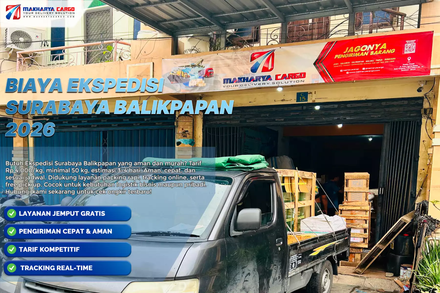 biaya ekspedisi surabaya balikpapan