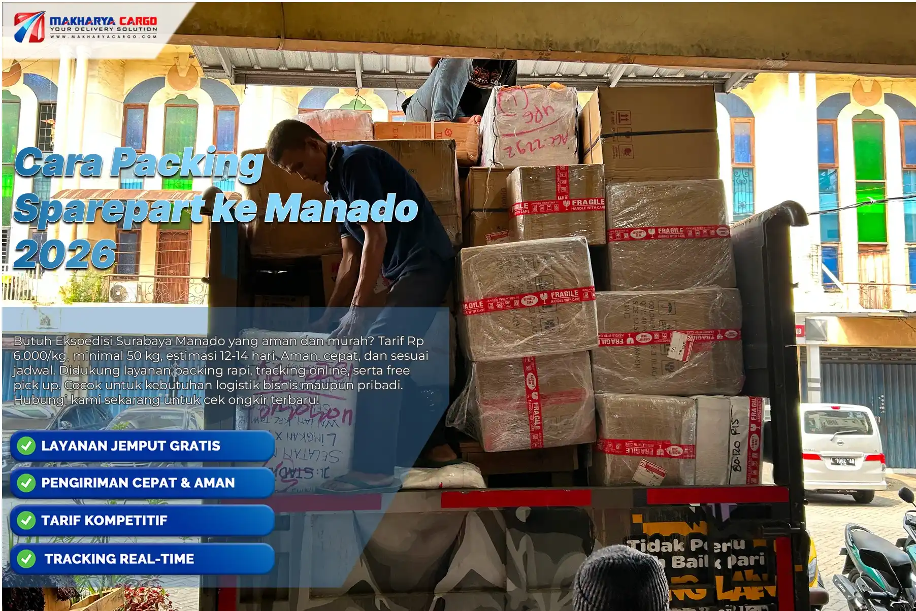 Proses packing sparepart aman untuk pengiriman ke Manado menggunakan standar ekspedisi dan bubble wrap sparepart
