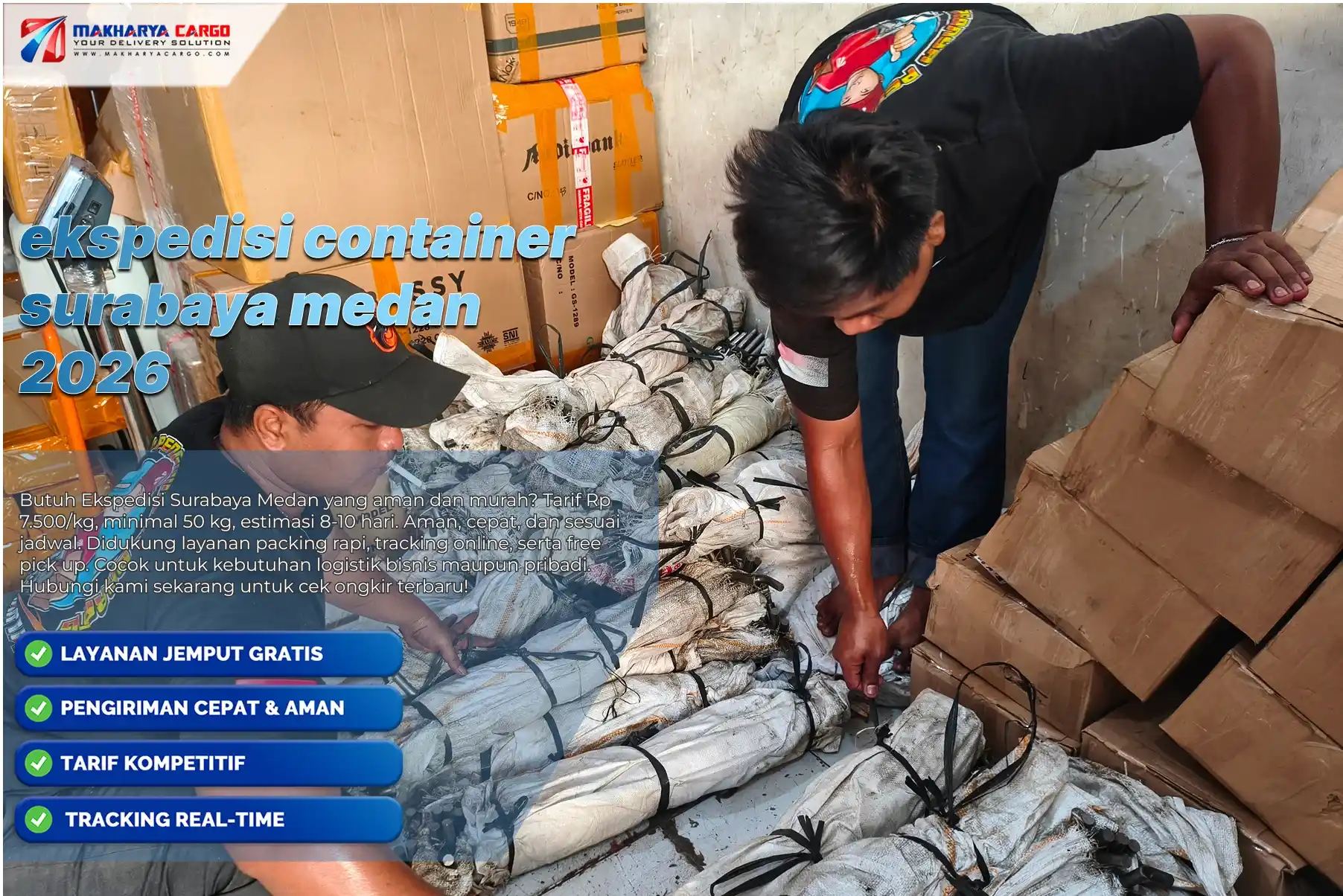 Proses pengiriman barang menggunakan ekspedisi container Surabaya Medan dengan sistem distribusi antarpulau yang aman dan efisien.
