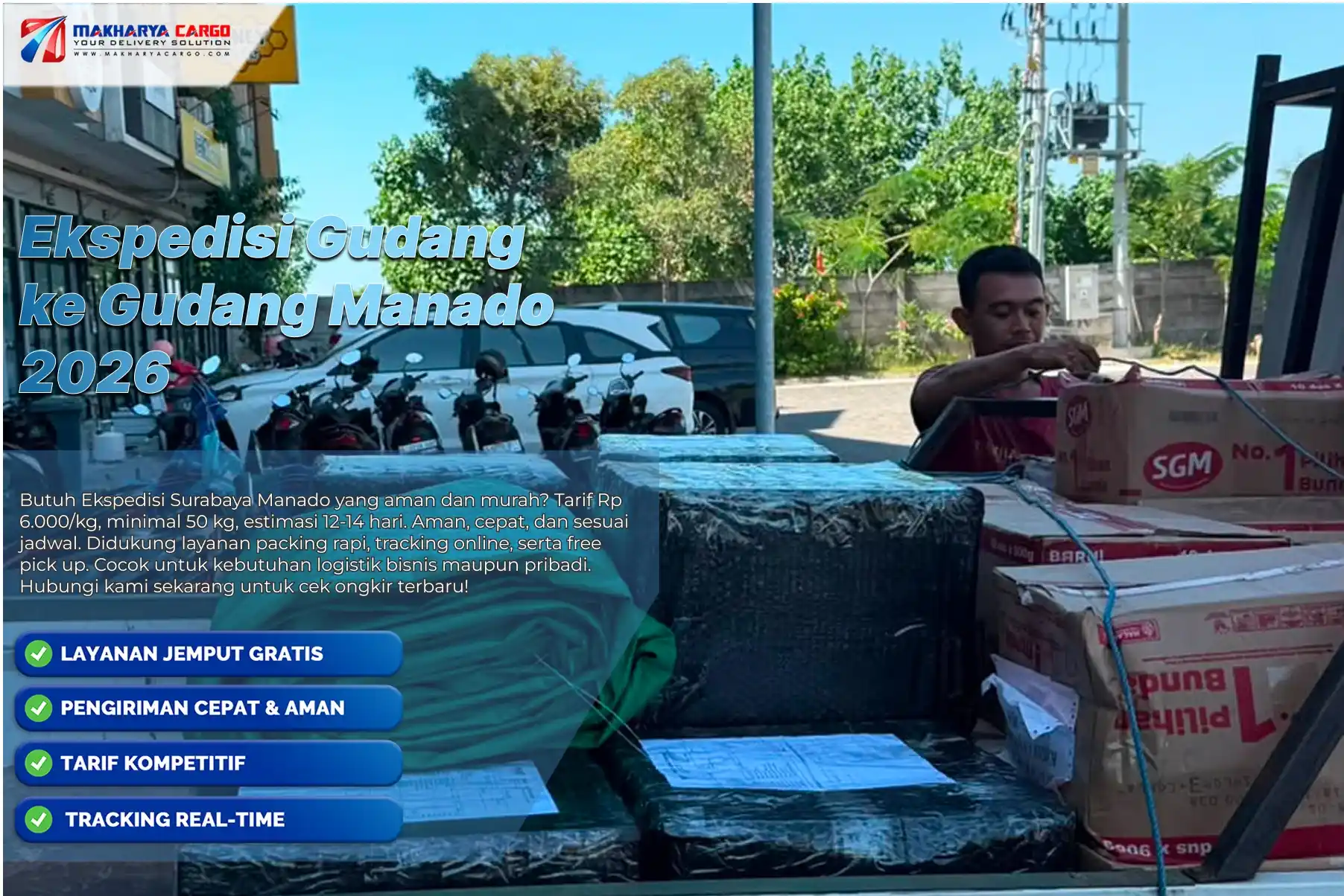 Ekspedisi Gudang ke Gudang Manado layanan pengiriman barang antar gudang untuk distribusi logistik Sulawesi Utara