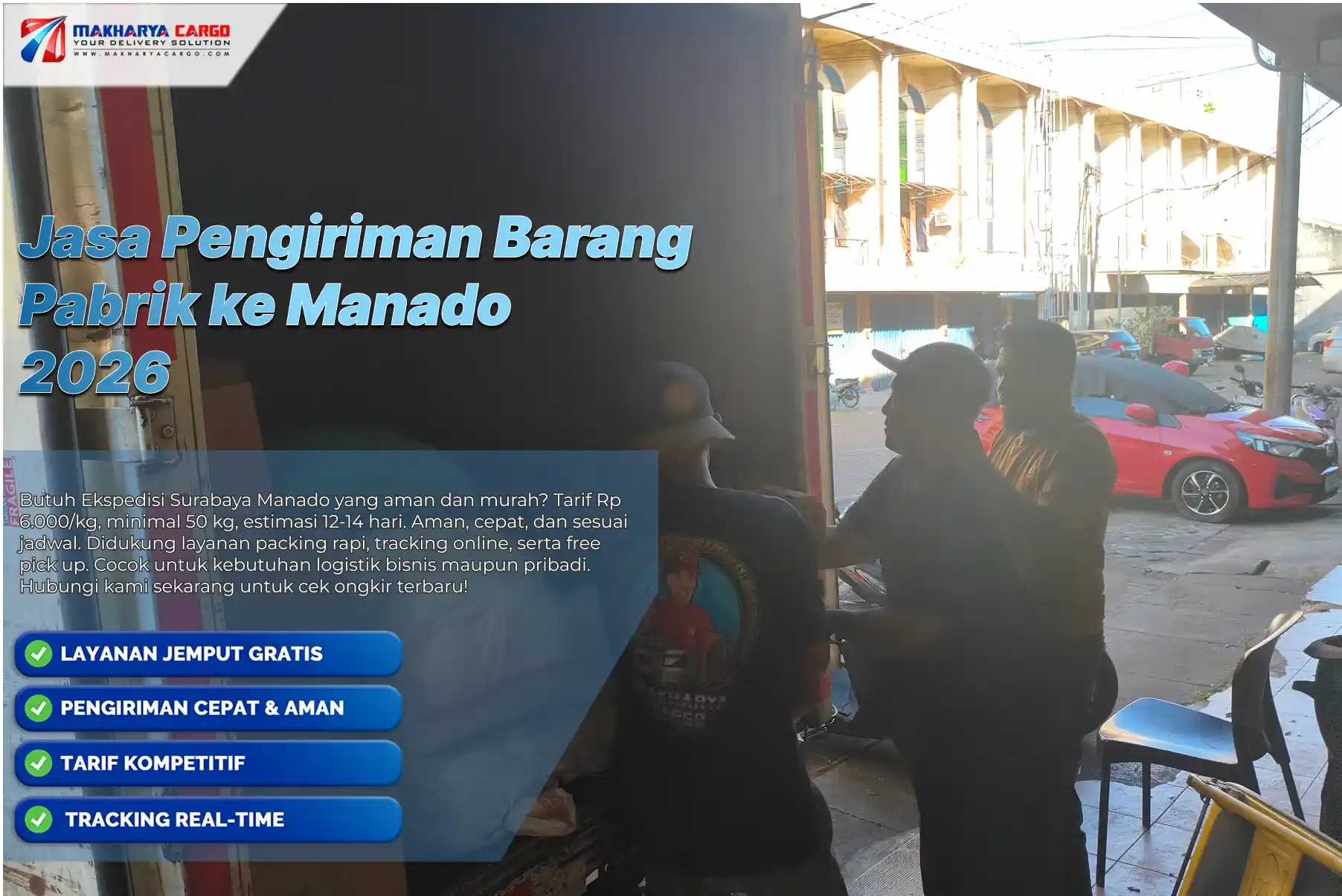 Ekspedisi pabrik ke Manado untuk pengiriman barang industri, mesin, dan bahan baku skala besar