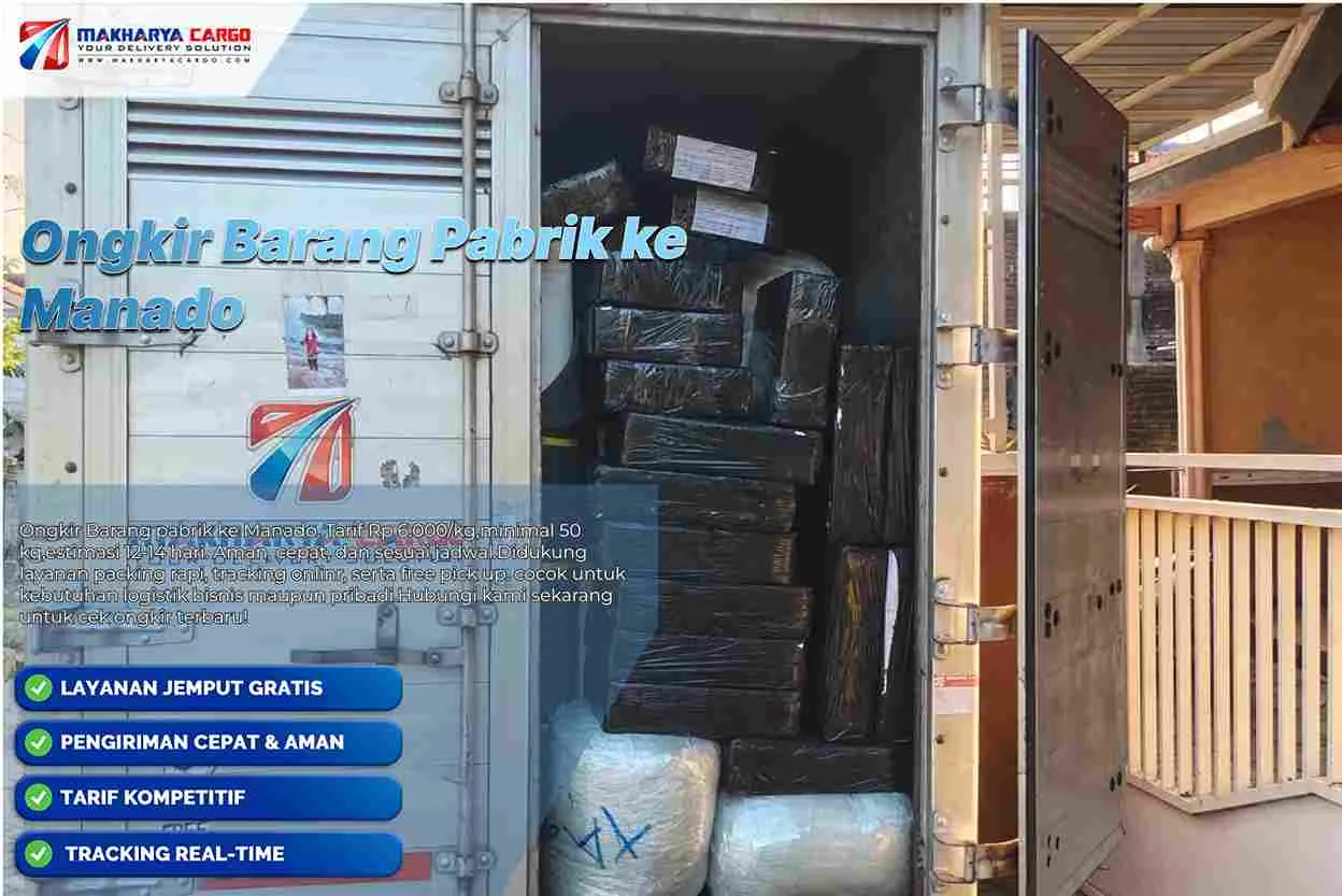 ongkir barang pabrik ke manado
