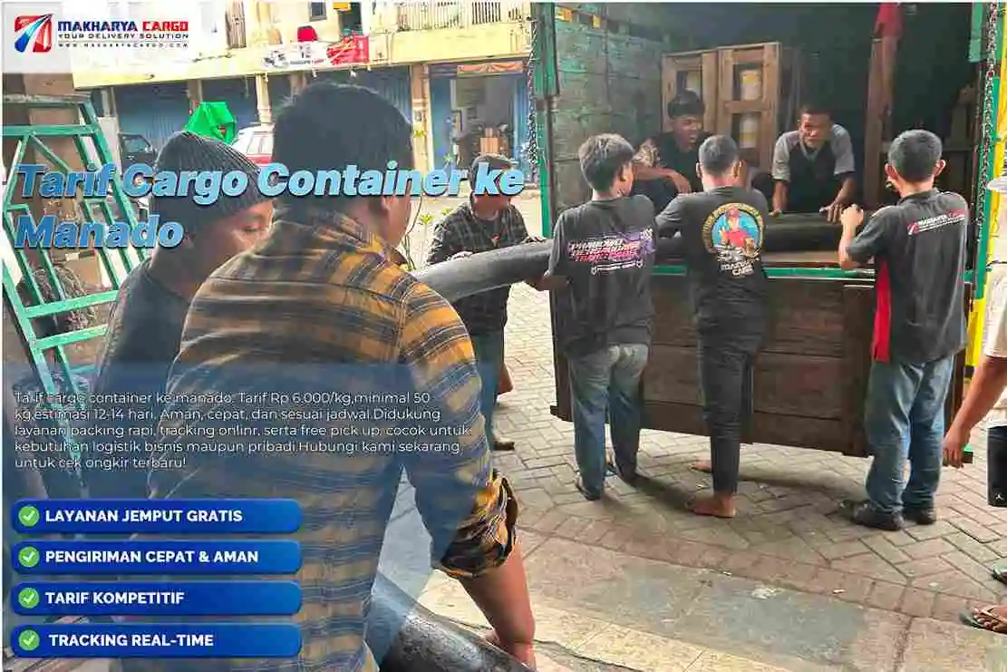 tarif cargo container ke manado
