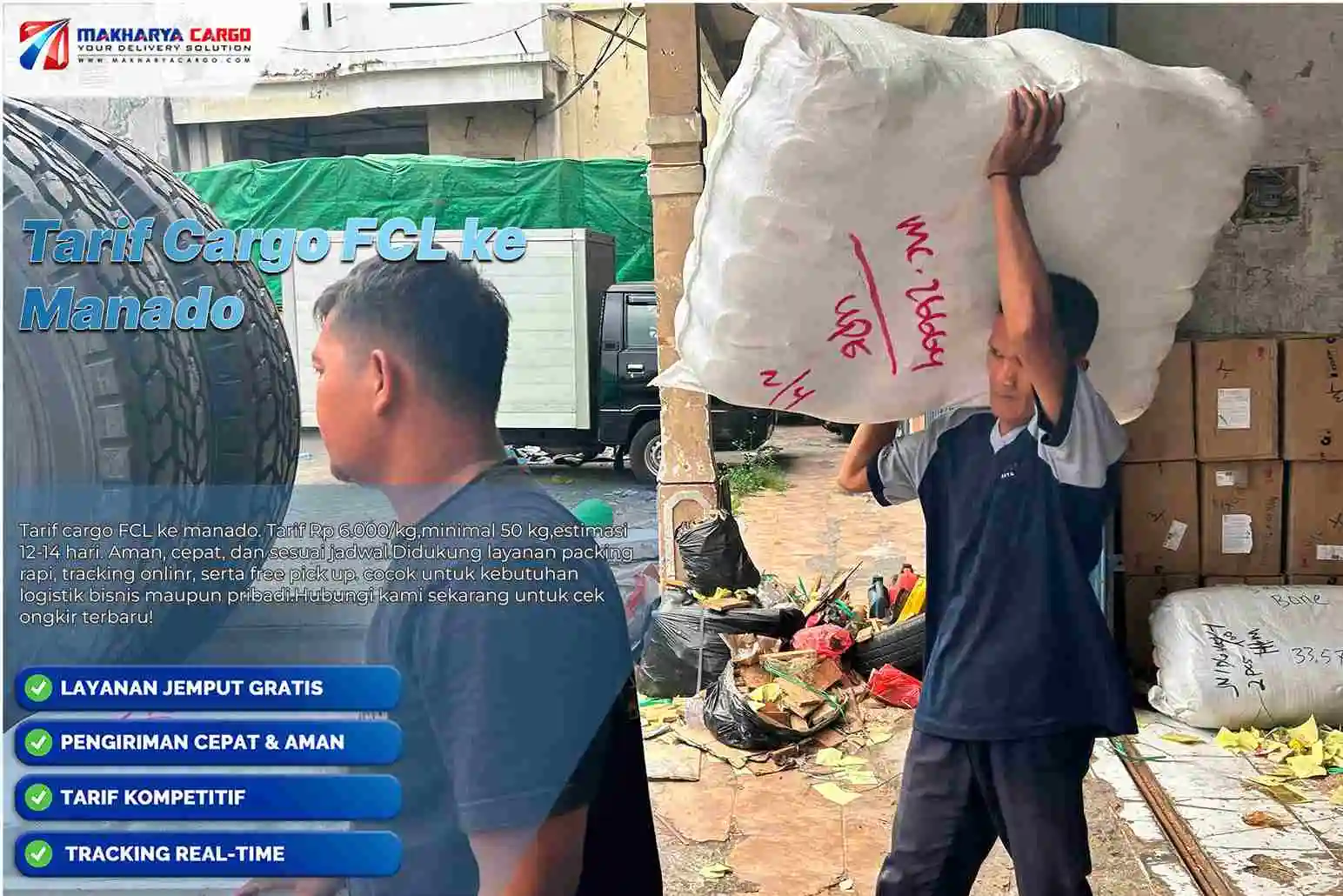 tarif cargo FCL ke manado