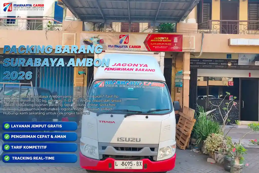 Packing Barang Ekspedisi Surabaya Ambon 