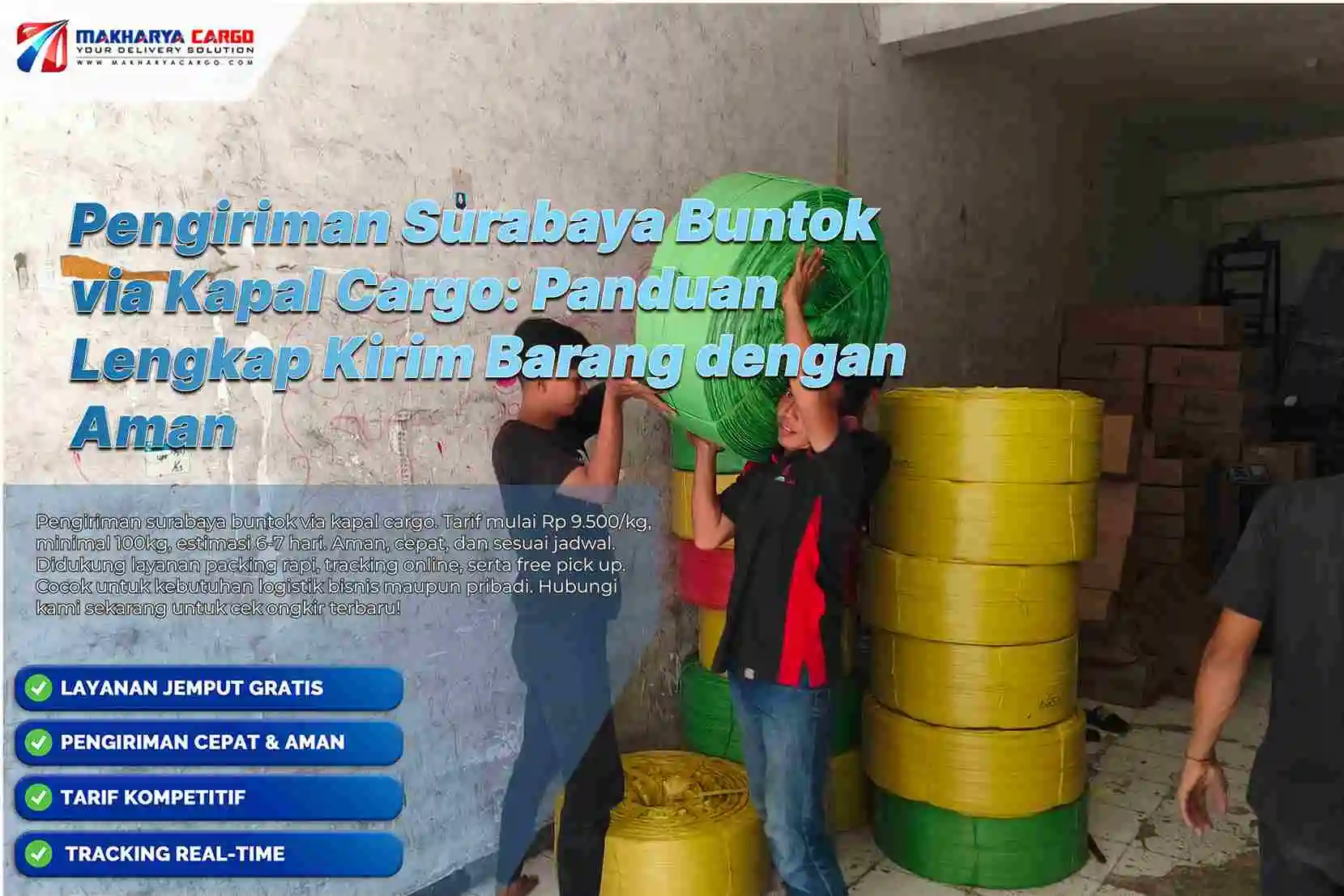 pengiriman surabaya buntok via kapal cargo