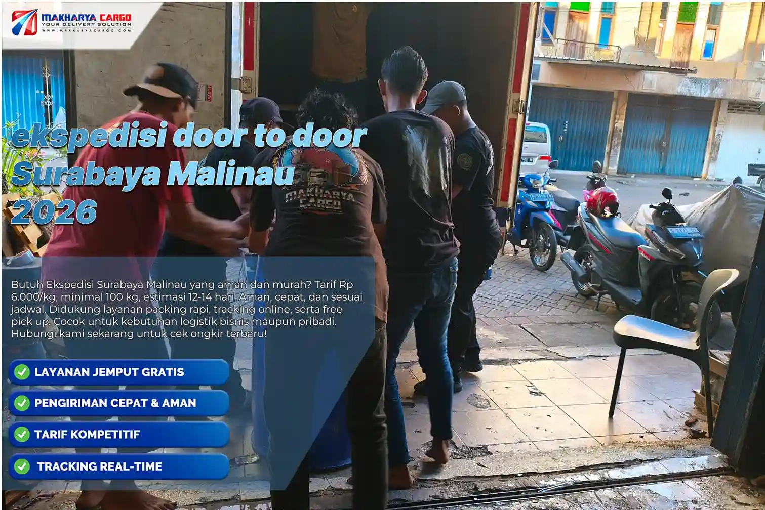Ekspedisi door to door Surabaya Malinau dengan layanan penjemputan barang hingga pengantaran langsung ke alamat tujuan.