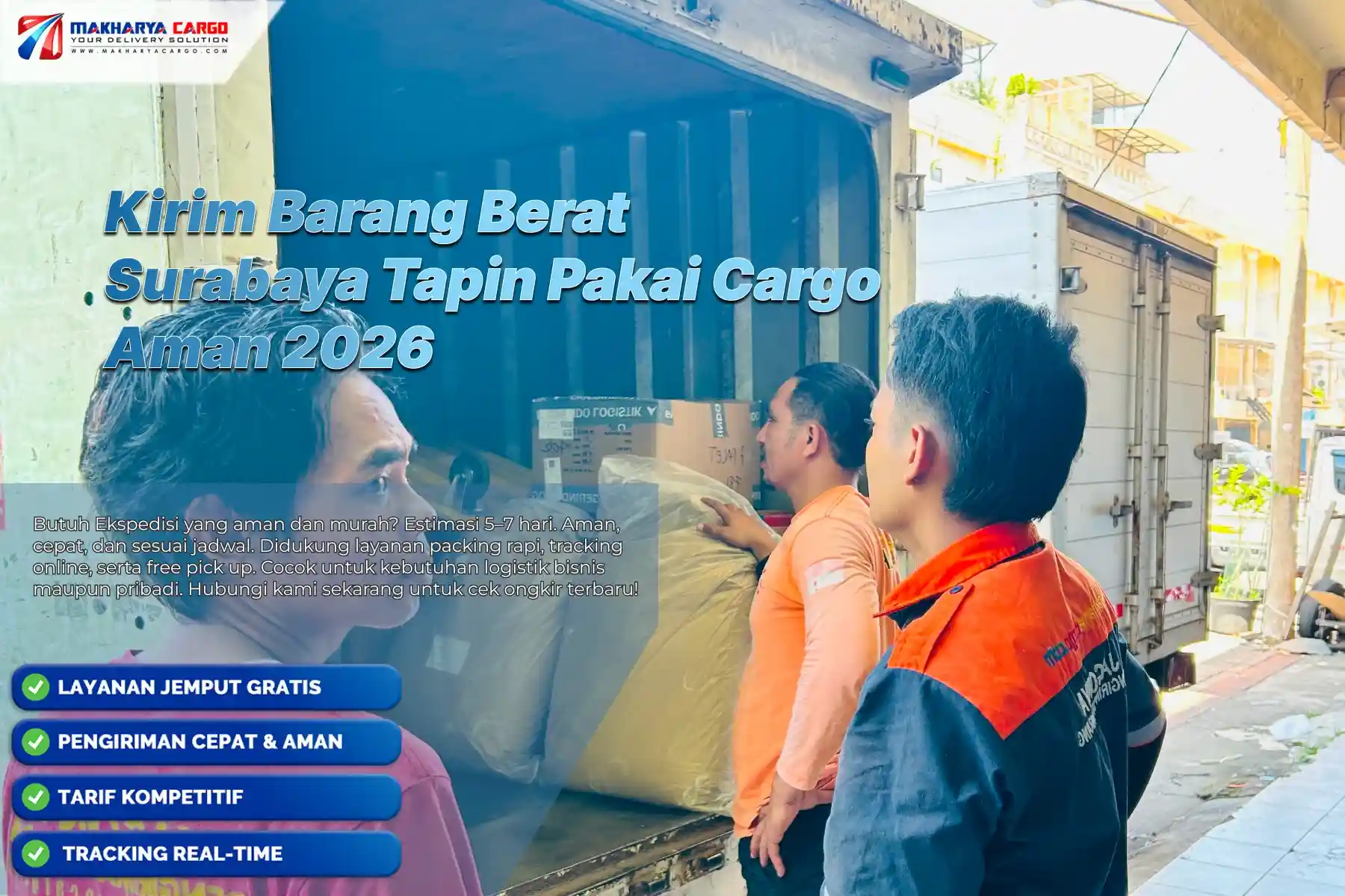 Kirim barang berat Surabaya Tapin menggunakan layanan cargo antarpulau