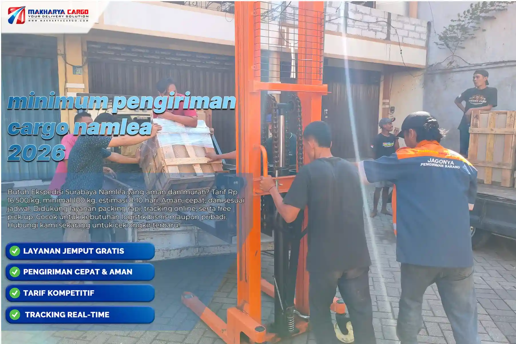Proses pengiriman door to door Namlea dari penjemputan barang hingga pengantaran ke alamat tujuan