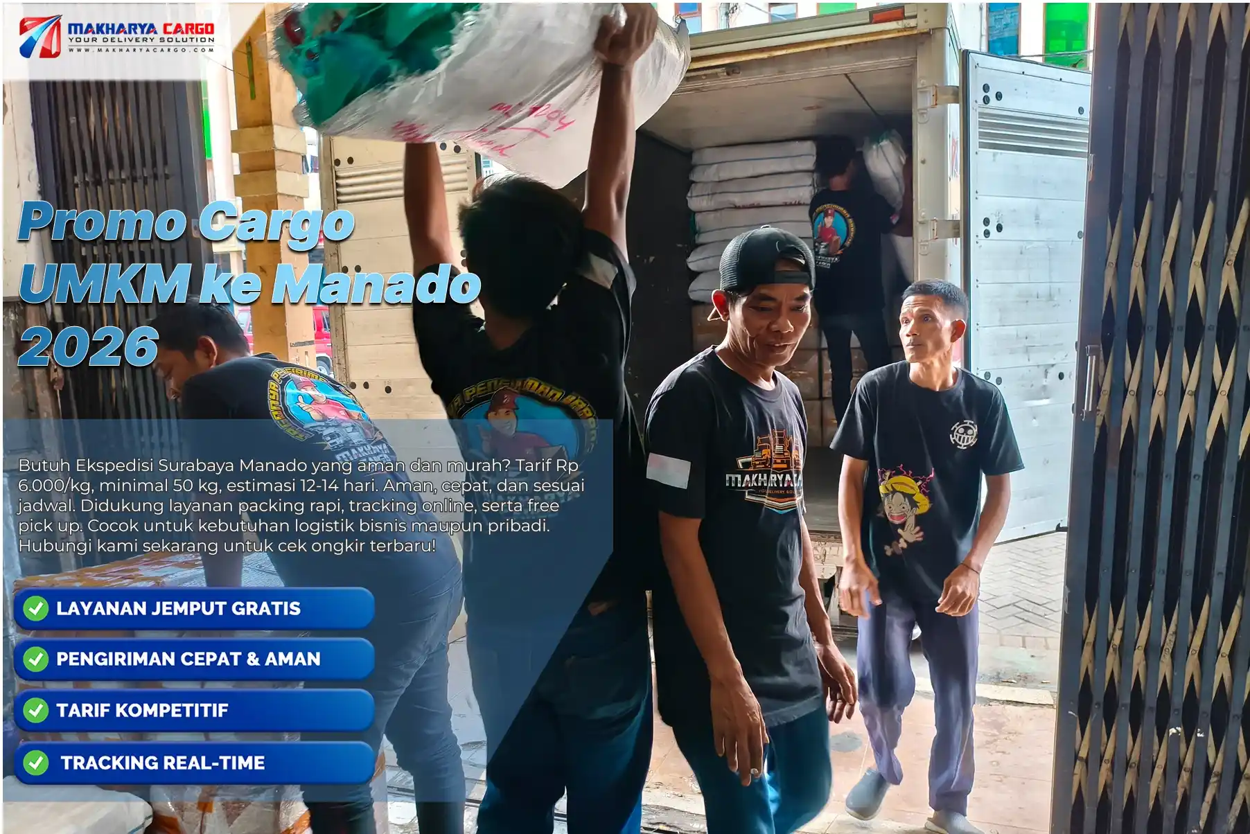 Promo Cargo UMKM ke Manado dengan layanan pengiriman barang yang hemat dan aman.