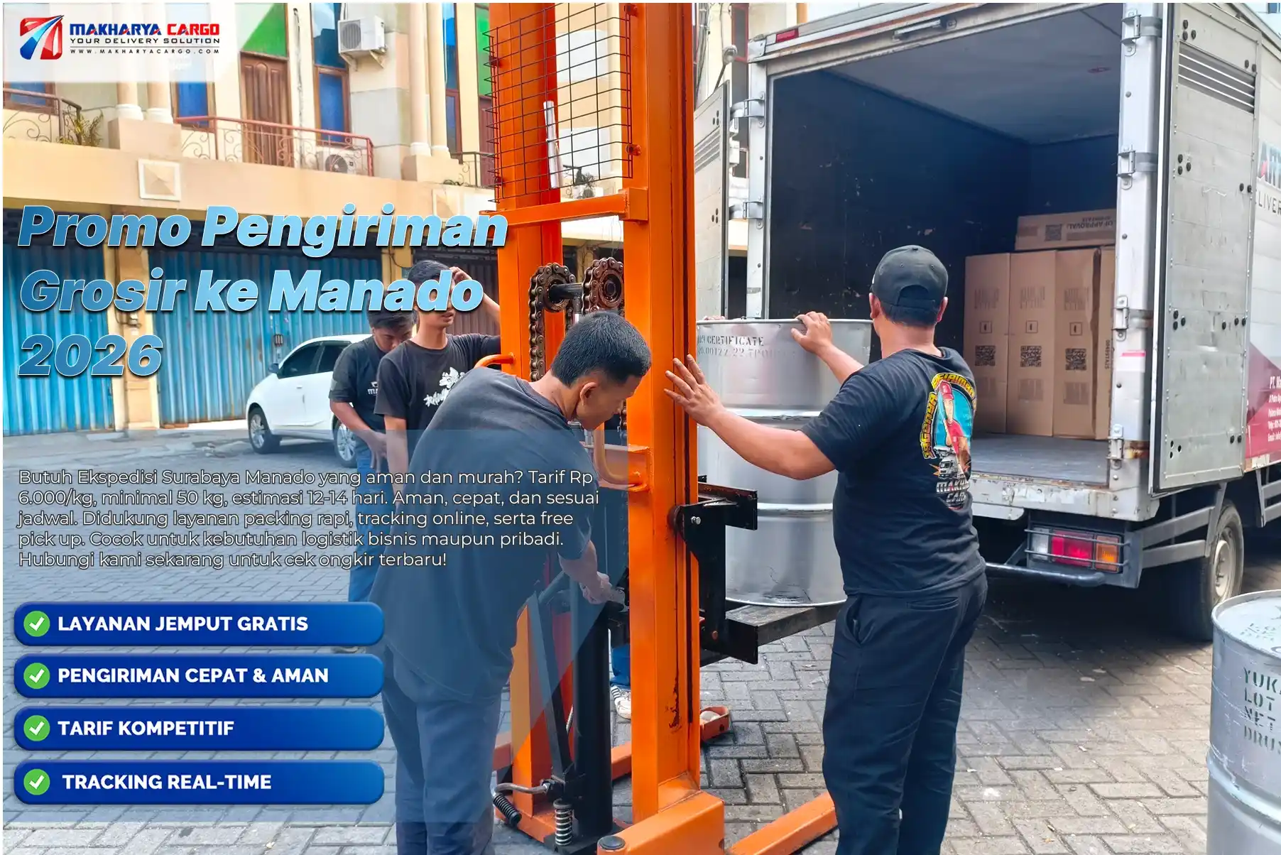 Promo Pengiriman Grosir ke Manado untuk Bisnis Lebih Hemat dan Efisien 6 Promo Pengiriman Grosir ke Manado dengan tarif hemat untuk pengiriman barang bisnis dalam jumlah besar.