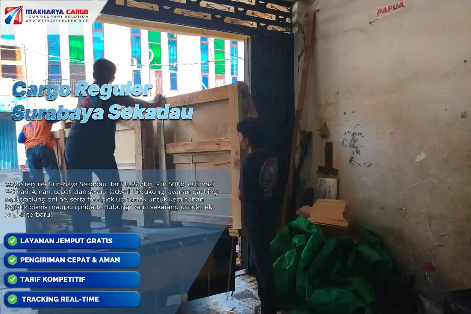cargo reguler Surabaya Sekadau Terbaru 2026 5 cargo reguler Surabaya Sekadau. tarif 8.250/Kg