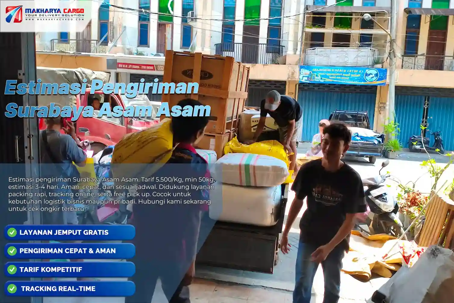 Estimasi pengiriman Surabaya Asam Asam