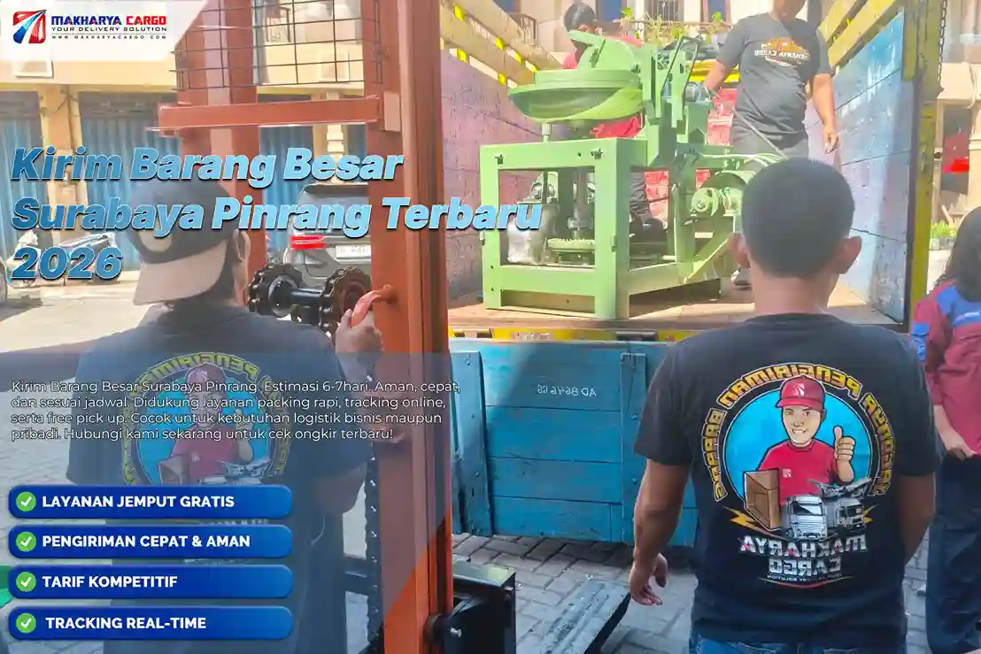 Kirim Barang Besar Surabaya Pinrang Mulai Rp5.500/kg 5 Kirim barang besar Surabaya Pinrang dengan memahami tarif, minimal, berat volume, jenis barang, dan cara menghitung ongkir sebelum booking.