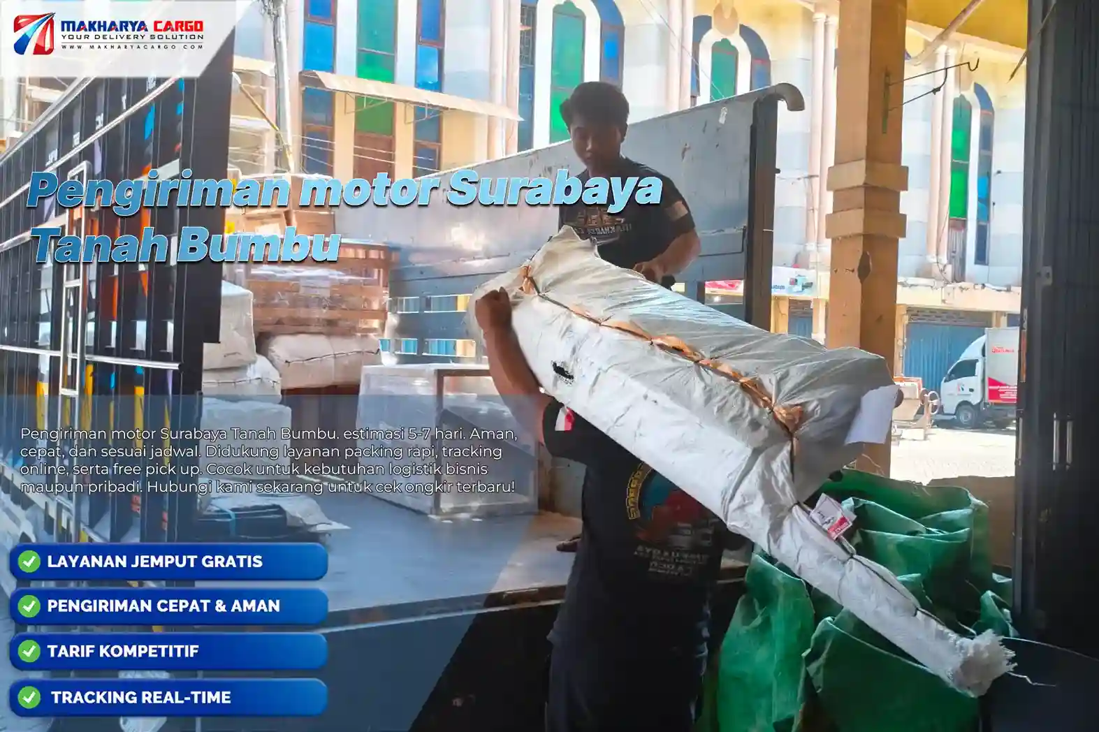 Pengiriman motor Surabaya Tanah Bumbu