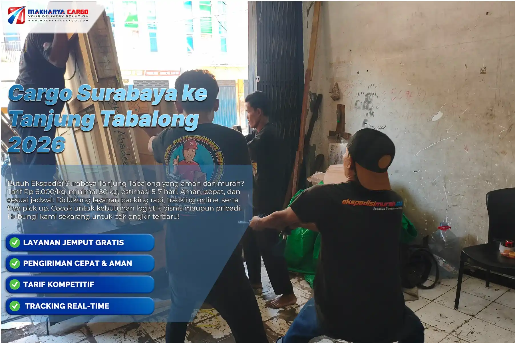 Cargo Surabaya ke Tanjung Tabalong untuk pengiriman barang