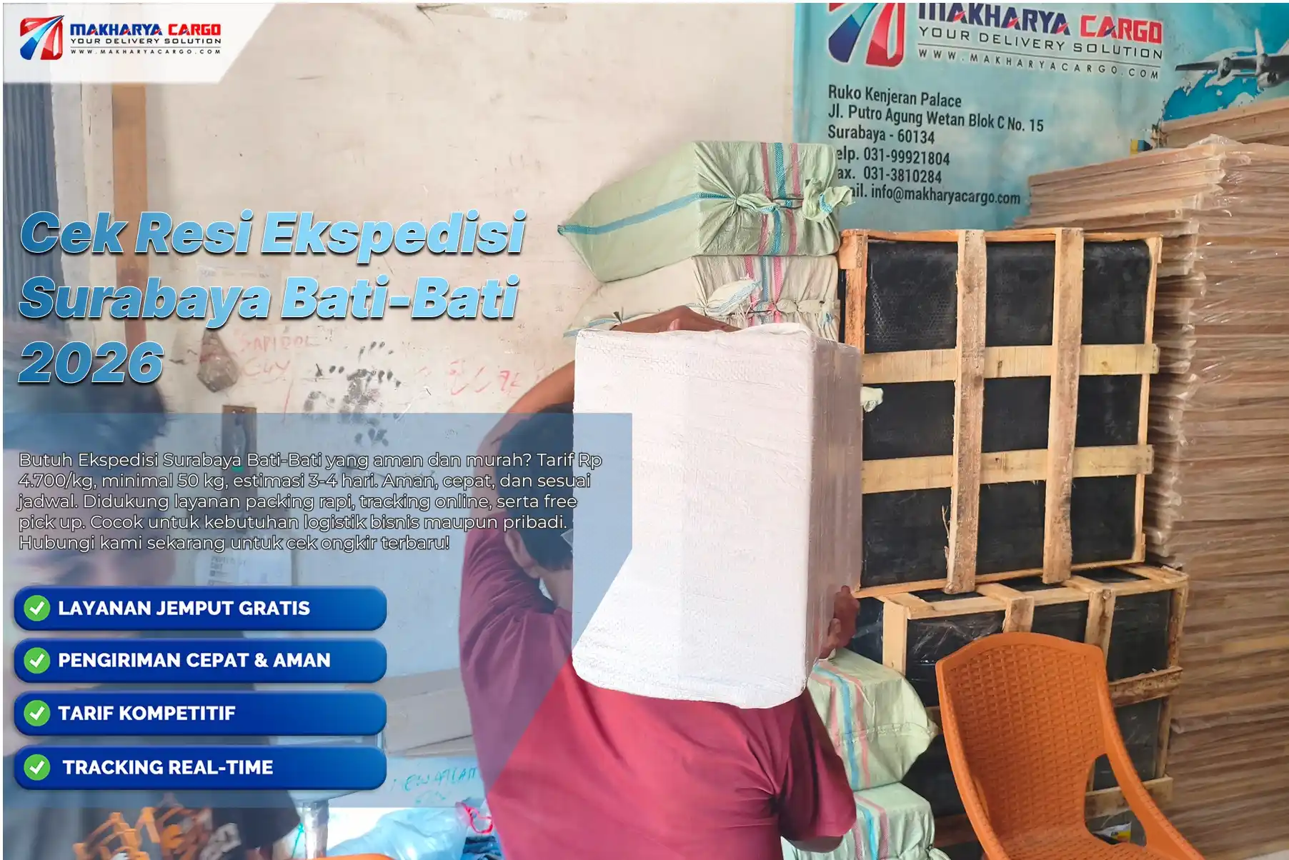 Cek resi ekspedisi Surabaya Bati-Bati untuk mengetahui status pengiriman