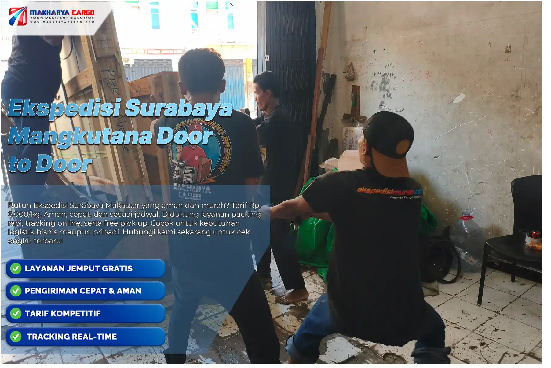 Ekspedisi Surabaya Mangkutana door to door untuk pengiriman barang