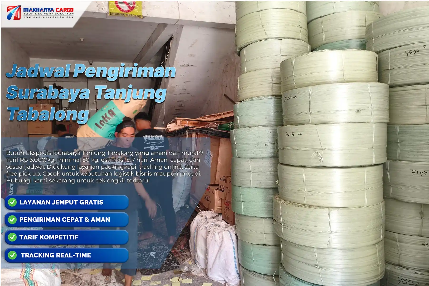 Jadwal pengiriman Surabaya Tanjung Tabalong