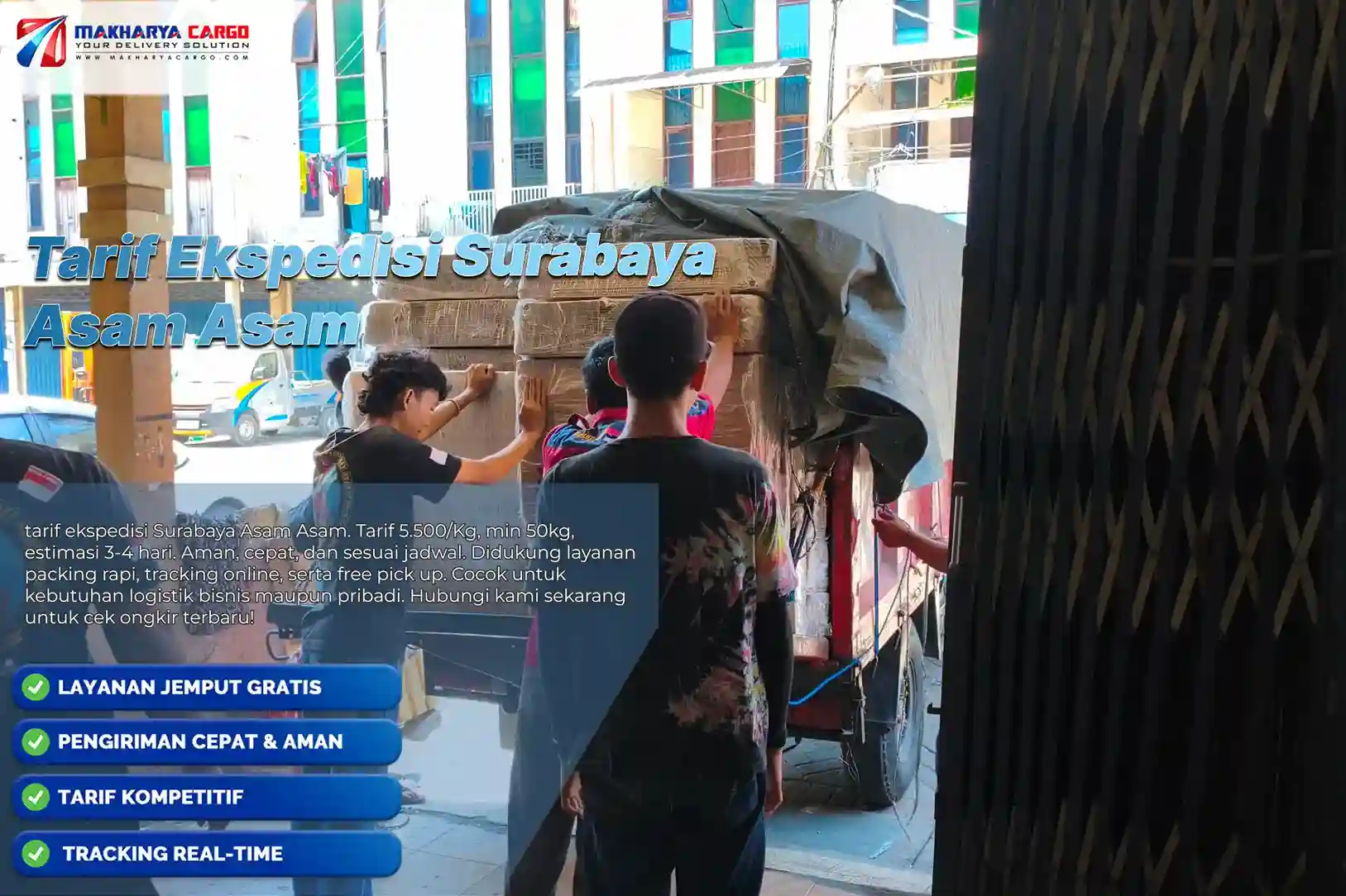 tarif ekspedisi surabaya asam asam