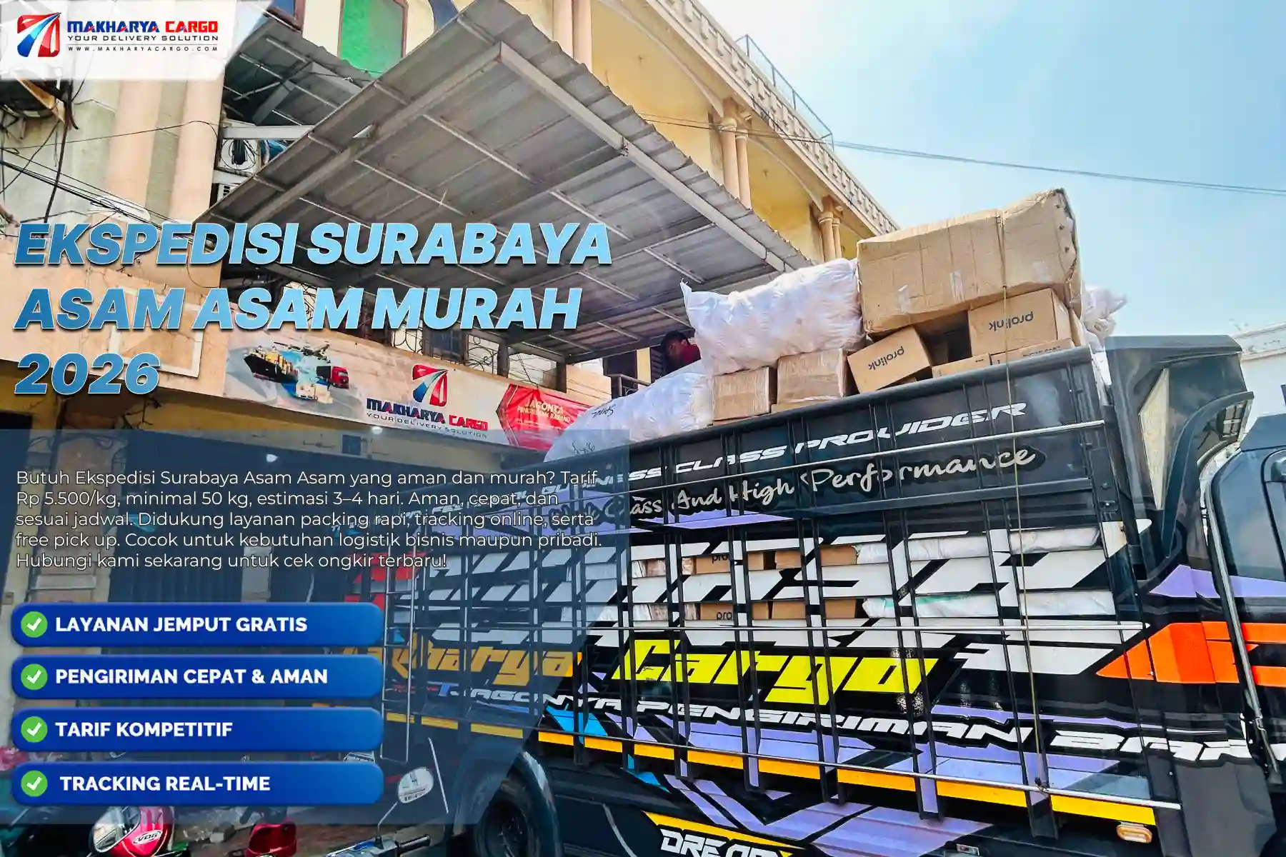 Ekspedisi Surabaya Asam Asam Murah